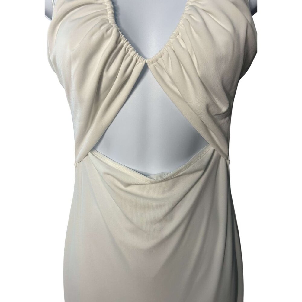 Alice + Olivia Valli Off-White Cut-Out Maxi Dress Size 6, Elegant & Rare - Picture 5 of 16